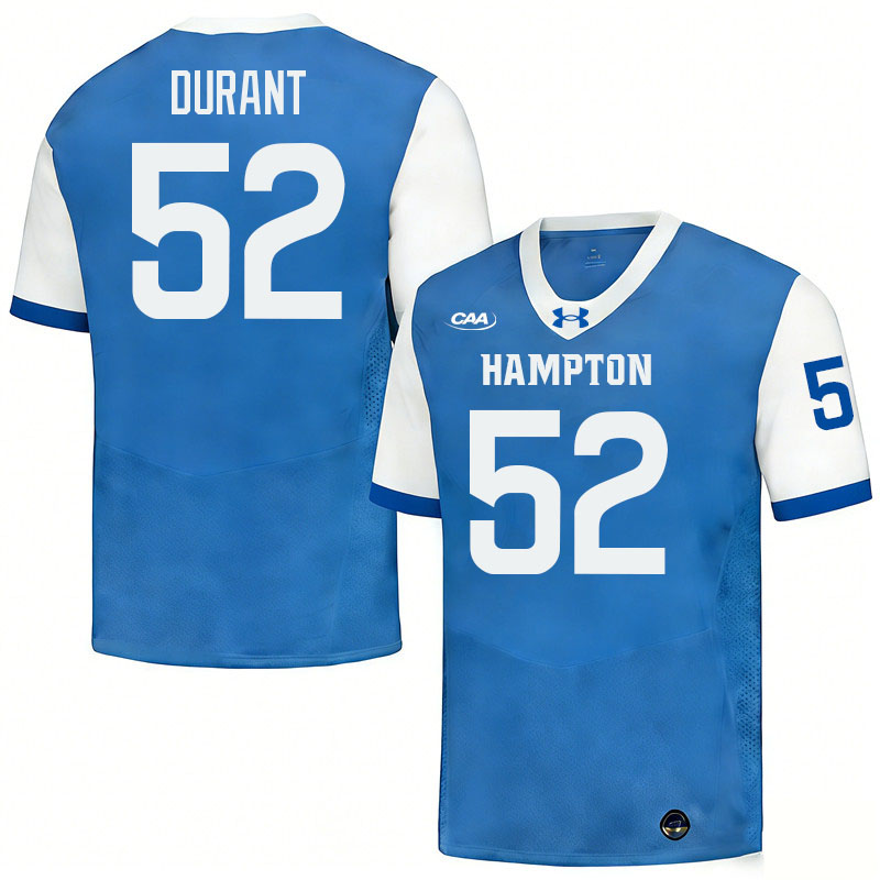 Hampton Pirates #52 Justin Durant College Football Jerseys,Uniforms-Blue